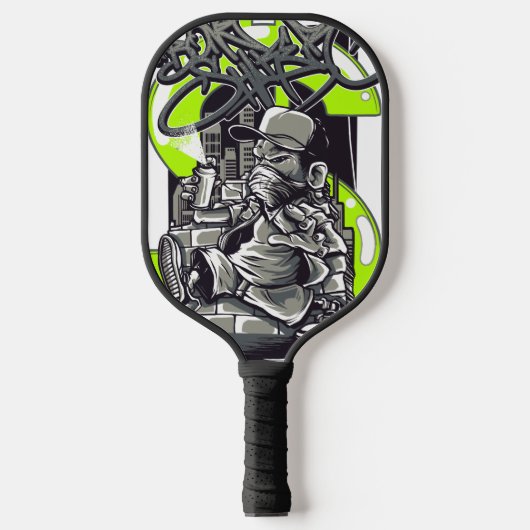 Street Art Hustle: Der Geldmacher Pickleball Schläger (Vorderseite)
