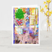 Street Art LeeMarie's kreatives Design Karte (Gelbe Blume)