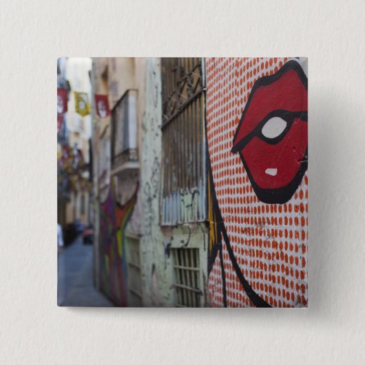 Street art on Calle de la Libertad Street Button (Vorderseite)