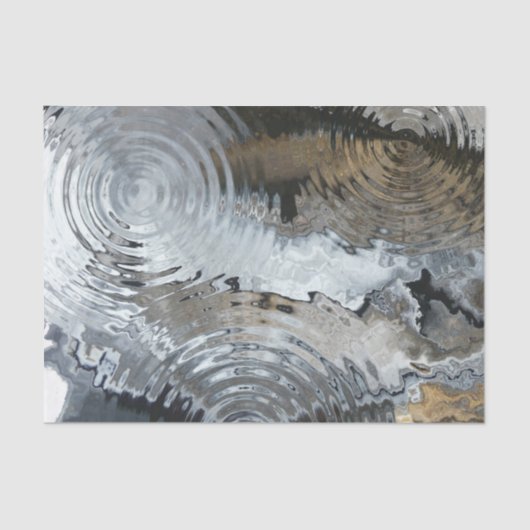 Street Art Rain Black Marble Seidenpapier (Vorderseite)