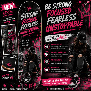 Street-Art-Skateboard-Design zur Stärkung der Frau Skateboard