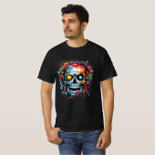 Street Art Skull: Graffiti Colorful T - Shirt Art (Vorne ganz)