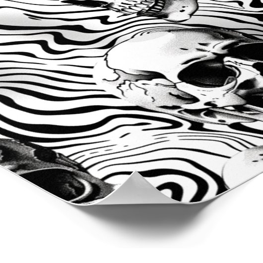 Street Art Skull Poster Design A25 (Ecke)