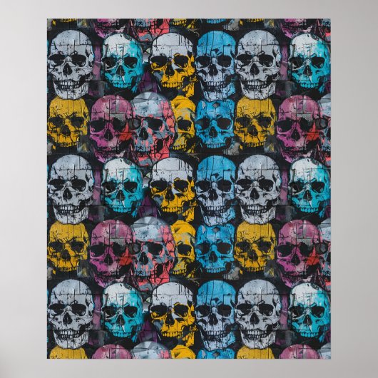 Street Art Skull Poster Design A29 (Vorne)