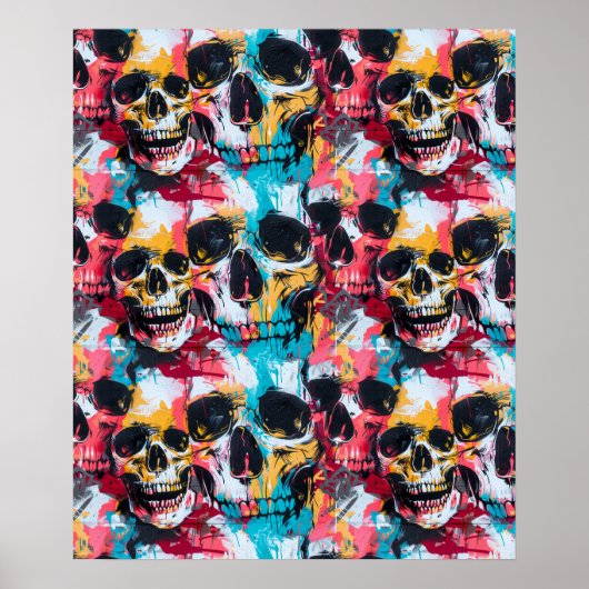 Street Art Skull Poster Design A35 (Vorne)
