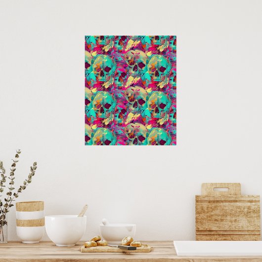 Street Art Skull Poster Design A37 (Küche)