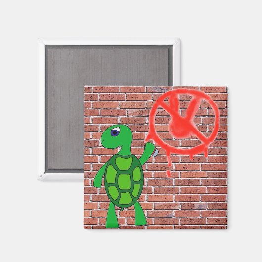 Street Art Turtle Graffiti Magnet (Vorderseite/Rückseite)