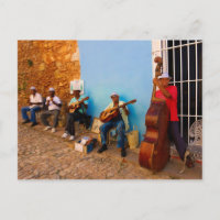 Street band in Trinidad, Kuba Postcard