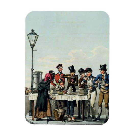 Street Breakfast graviert von G.Hunt, 1825 (engrav Magnet (Vertikal)