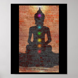 Street Buddha mit Chakras Poster