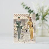 Street Cafe Postkarte (Stehend Vorderseite)