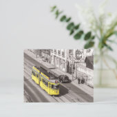 Street Car Belgrad Serbien Gelber Zug Postüberschr Postkarte (Stehend Vorderseite)