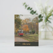 Street Car in Kyiv Ukraine Postkarte (Stehend Vorderseite)