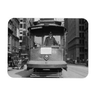 Street Car, New York City, Vintag Magnet