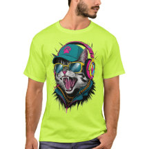 Street Cat DJ Attitude – Kühne Streetwear-Kunst