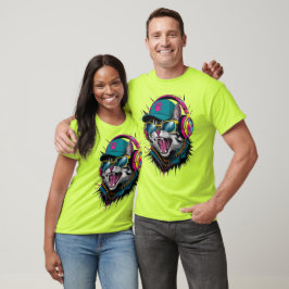 Street Cat DJ Attitude – Kühne Streetwear-Kunst T-Shirt