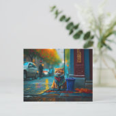 Street Cat, Multi color, Street Life Postkarte (Stehend Vorderseite)