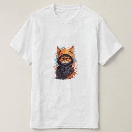 Street cat warrior oragen hodie  T-Shirt (Design vorne)