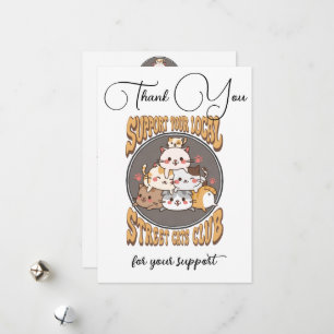 Street cats club custom Danke Card Feiertagskarte