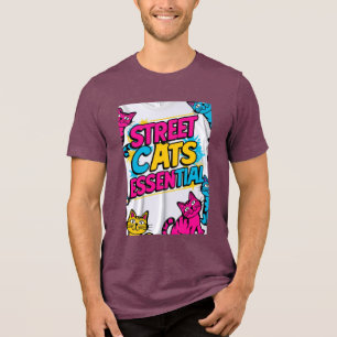 Street Cats Essential – Fettschrift Multicolor T-S Tri-Blend Shirt