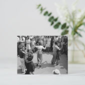 Street Dance, Crowley, Louisiana, 1930er Postkarte (Stehend Vorderseite)