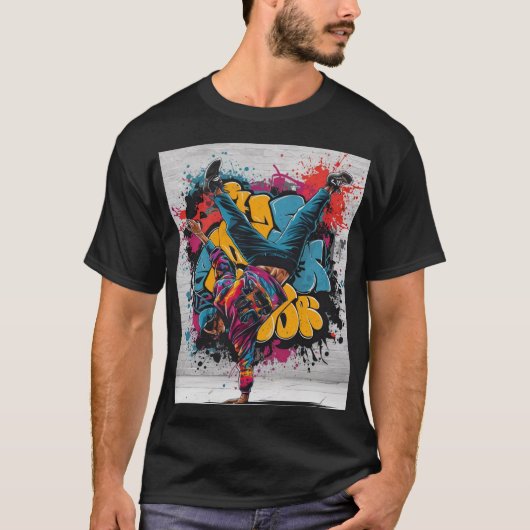 Street Dancer Breakdance Graffiti T-Shirt (Vorderseite)