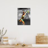 Street Dancing, grau/schwarz Hintergrund Poster (Küche)