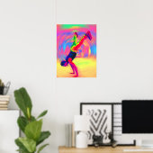 Street Dancing, Regenbogen, Radial Poster (Heimbüro)