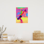Street Dancing, Regenbogen, Radial Poster (Küche)