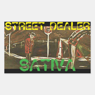 STREET DEALER SATIVA RECHTECKIGER AUFKLEBER