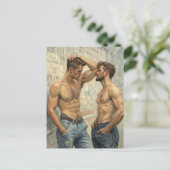 Street Dialogue: A Moment of Raw Intensity Postkarte (Stehend Vorderseite)