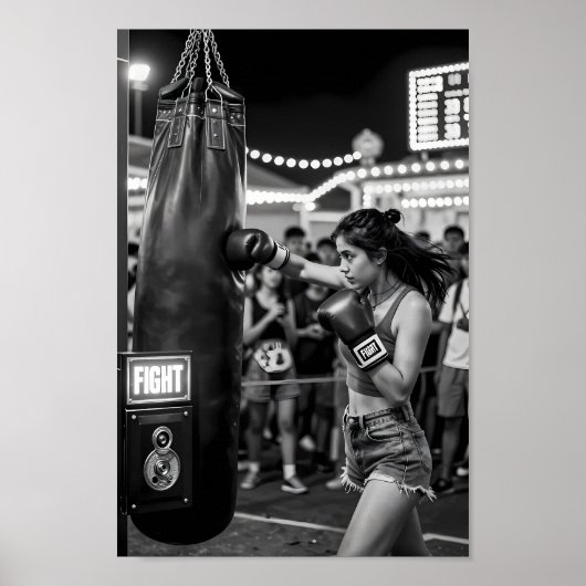 Street Fight Geist im Monotonen Poster (Vorne)