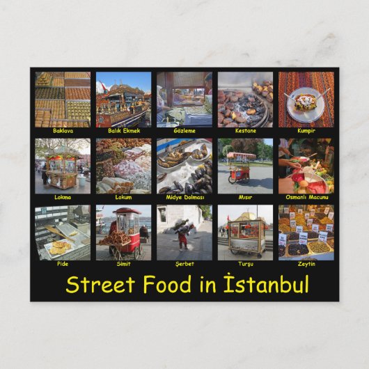 Street Food in Istanbul Postkarte (Vorderseite)