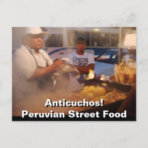 Street Food in Peru - Anticuchos Postkarte