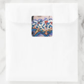 Street Graffiti Art Quadratischer Aufkleber (Tasche)