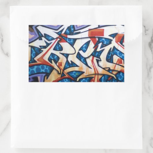 Street Graffiti Art Rechteckiger Aufkleber (Tasche)