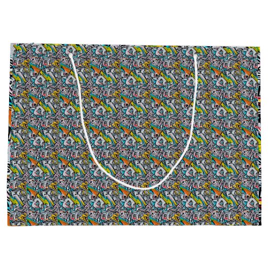 Street Graffiti Große Geschenktüte (Rückseite)