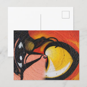 Street Graffiti Red Yellow Black Colorful Postkarte