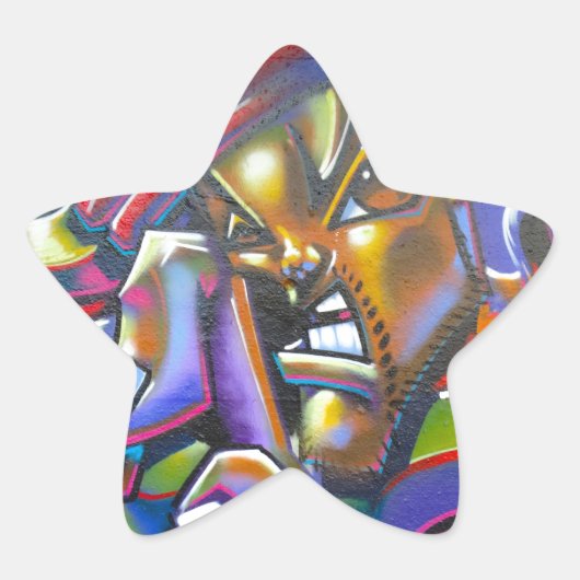 Street Graffiti Stern-Aufkleber (Vorderseite)
