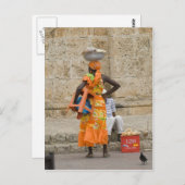 Street in Cartagena, Colombia Postkarte (Vorne/Hinten)