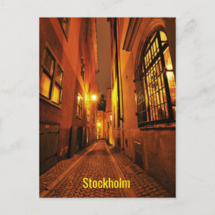 Street in Gamla Stan in Stockholm, Schweden am Abe Postkarte