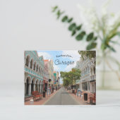 Street in Punda District Willemstad Curacao Postkarte (Stehend Vorderseite)