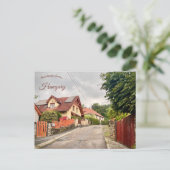 Street in Sopron Hungary Postkarte (Stehend Vorderseite)