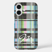 Street Kariert Pattern mit Monogramm Case-Mate iPhone Hülle (Rückseite)