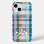 Street Kariert Pattern mit Monogramm Case-Mate iPhone Hülle (Rückseite)