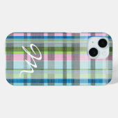 Street Kariert Pattern mit Monogramm Case-Mate iPhone Hülle (Rückseite (Horizontal))