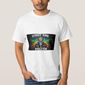 Street King Skelett Krone Graffiti Urbaner Totenko T-Shirt