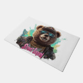 Street Legend Bear - Cooles Grafikdesign Fußmatte (Schrägansicht)