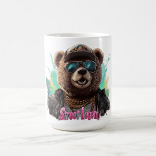 Street Legend Bear - Cooles Grafikdesign Kaffeetasse