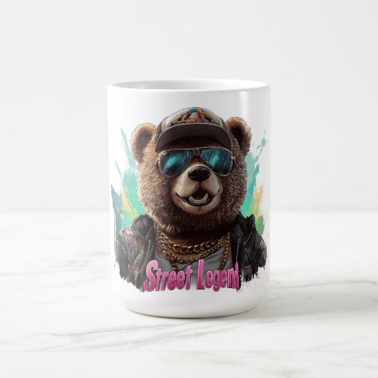 Street Legend Bear - Cooles Grafikdesign Kaffeetasse (Mittel)